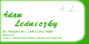 adam ledniczky business card