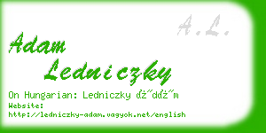 adam ledniczky business card